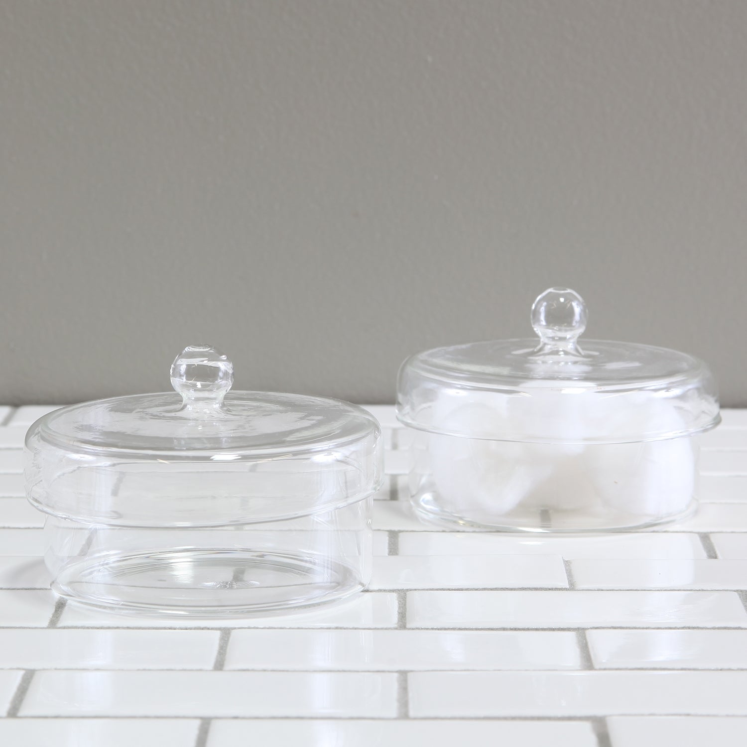 Glass Bath Canisters